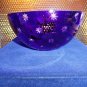 FABERGE GALAXIE GALAXY BOWL COBALT BLUE CASED CUT TO CLEAR CRYSTAL
