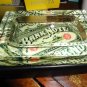 Lost Art crystal acid ashtray new in the box " Bank Note"
