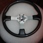 Gussi Boat Steering Wheel Black Carbon Look with Brushed Spoke & Polished Adapt