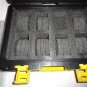 Invicta watch carrying case in grey with yellow handles holds 8 watches