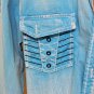 Roar Blue Button Down Long Sleeve Large