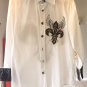 Tribes Men's Long Sleeve Button Front Shirt size M