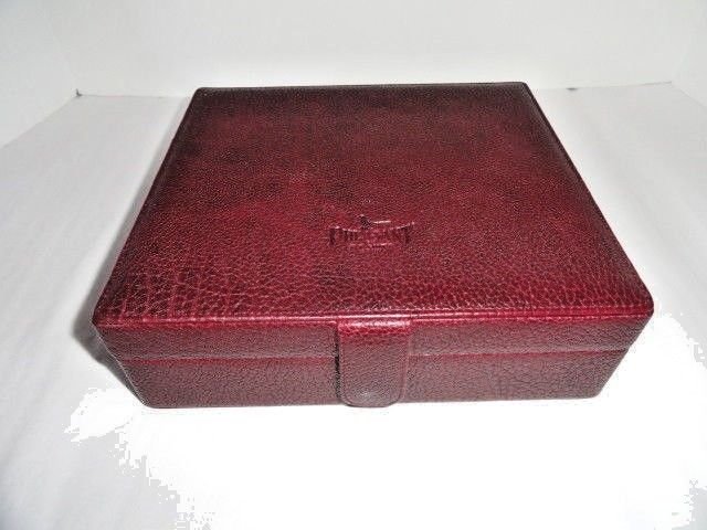 Pheasant  Burgundy  Leather Humidor