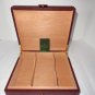 Pheasant  Burgundy  Leather Humidor