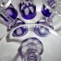 Faberge regency goblets in cobalt  blue crystal