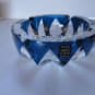 Saint-Louis Crystal Ashtray Sapphire Blue 6" diameter