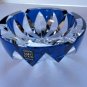 Saint-Louis Crystal Ashtray Sapphire Blue 6" diameter