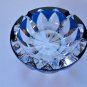 Saint-Louis Crystal Ashtray Sapphire Blue 6" diameter