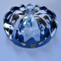 Saint-Louis Crystal Ashtray Sapphire Blue 6" diameter