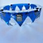 Saint-Louis Crystal Ashtray Sapphire Blue 6" diameter