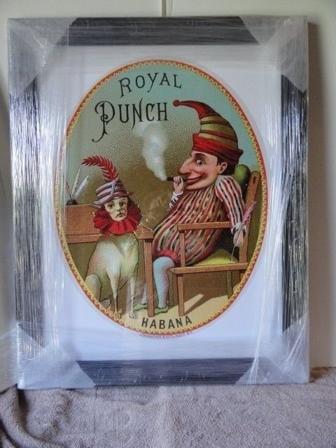 print signed and framed in shiny black frame. 35" x 28" x 1" new