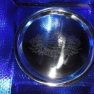 etched logo metal platter 15" diameter in the box etched logo metal platter 15" diameter in the box