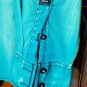 Roar Teal Signature Long Sleeve Button Up Shirt Size Medium