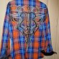 Roar Signature Long  Sleeve Button Up Shirt Size Medium