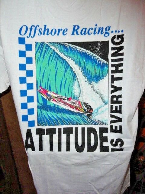 Attitude is Everything Offshore Racing Beefy-T Shirt  Large