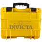 Invicta watch carrying case in bright yellow holds 8 watches