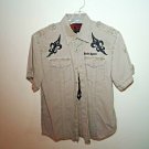 Rebel Spirit |Gray  Men's Large Button-Down Long sleeve Shirt