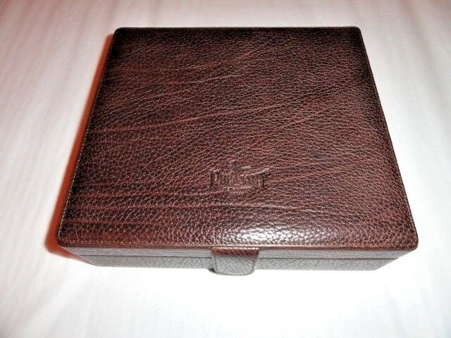 Pheasant  Brown  Leather  Humidor made in Spain