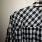 Checkered Black |Men's Large Button-Down Long Sleeve Shirt
