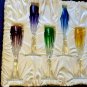 Faberge Lausanne Champagne Flute Glasses Set of 6 Multi-Color