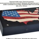 Elie Bleu Stars & Stripes "  Cigar Humidor 110 Count NIB Made in France