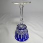 Faberge  Xenia  Blue Cut to Clear Crystal Glass Signed