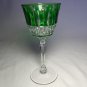 Faberge Xenia Emerald Green Cut to Clear Crystal Glass Signed