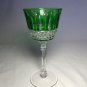 Faberge Xenia Emerald Green Cut to Clear Crystal Glass Signed