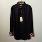 Brio Milano | Contemporary Fit | Black Long sleeve Button down Casual Shirt