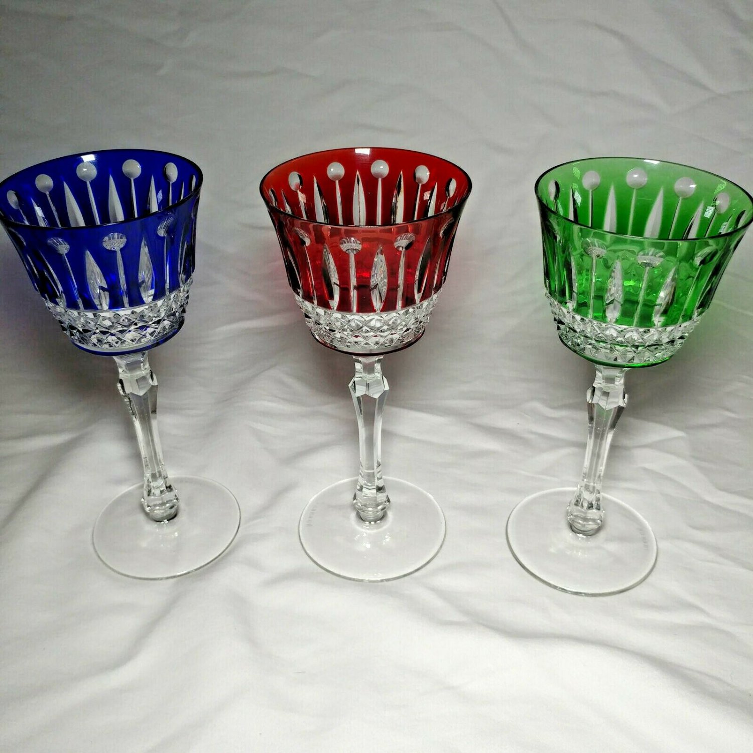 Faberge Xenia Crystal Glasses 7 3/8" Tall