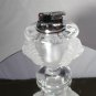 Lalique Crystal Tete De Lion Cigarette Lighter and Match Holder Set