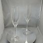 Faberge Atelier Crystal Champagne Glasses Set of 2 signed Tatiana Faberge