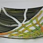 Art Glass Green Pattern Tray