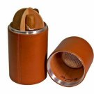 The Cylinder Desk Humidor - Tan Leather