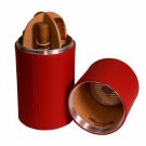 The Cylinder Desk Humidor - Red Leather
