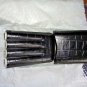 Pheasant Black Croc Embossed Leather Cigar Case
