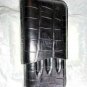 Pheasant Black Croc Embossed Leather Cigar Case