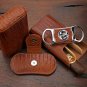 The "Show Band" 3 Cigar Case - Lizard Pattern Havana