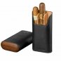 The "Show Band" 3 Cigar Case - Sunrise Black and Rosewood
