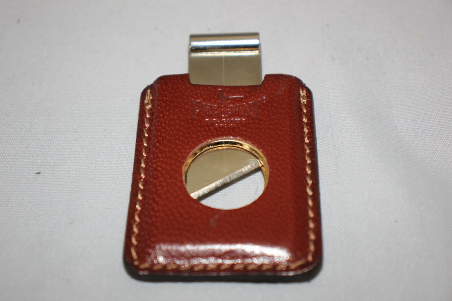 Pheasant by R.D.Gomez Stainless Steel Cigar Cutter Cabra Brown