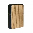 Bizard and Co. - Zippo Lighter - Zebrawood and Black Leather