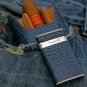 Bizard and Co. - The "Show Band" 3 Cigar Case - Indigo Croco Pattern