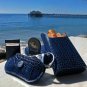 Bizard and Co. - The "Show Band" 3 Cigar Case - Indigo Croco Pattern
