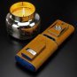 Bizard and Co. - "Elite Series 2" Cutter - Blue Ostrich and Camel Color Leather