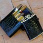 Bizard and Co. - The "Show Band" Travel Humidor - Croco Pattern Black