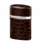 Bizard and Co. - The "Triple Jet" Table Lighter - Croco Pattern Tobacco
