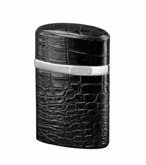 Bizard and Co. - The "Triple Jet" Table Lighter - Croco Pattern Black