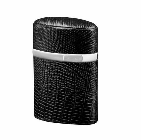 Bizard and Co. - The "Triple Jet" Table Lighter - Lizard Pattern Black
