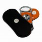 Bizard and Co. - The "V" Cutter - Orange and Black Leather