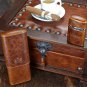 Bizard and Co. - The "Triple Jet" Table Lighter - Antique Saddle Leather